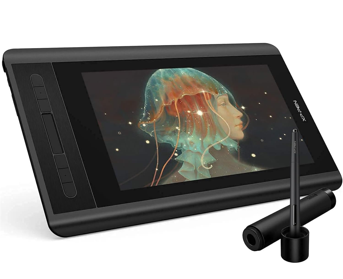 XP-PEN Artist12 11.6" FHD PN06 Battery-Free Display Graphic Monitor Drawing Pen with Multi-Function Pen Holder and Glove