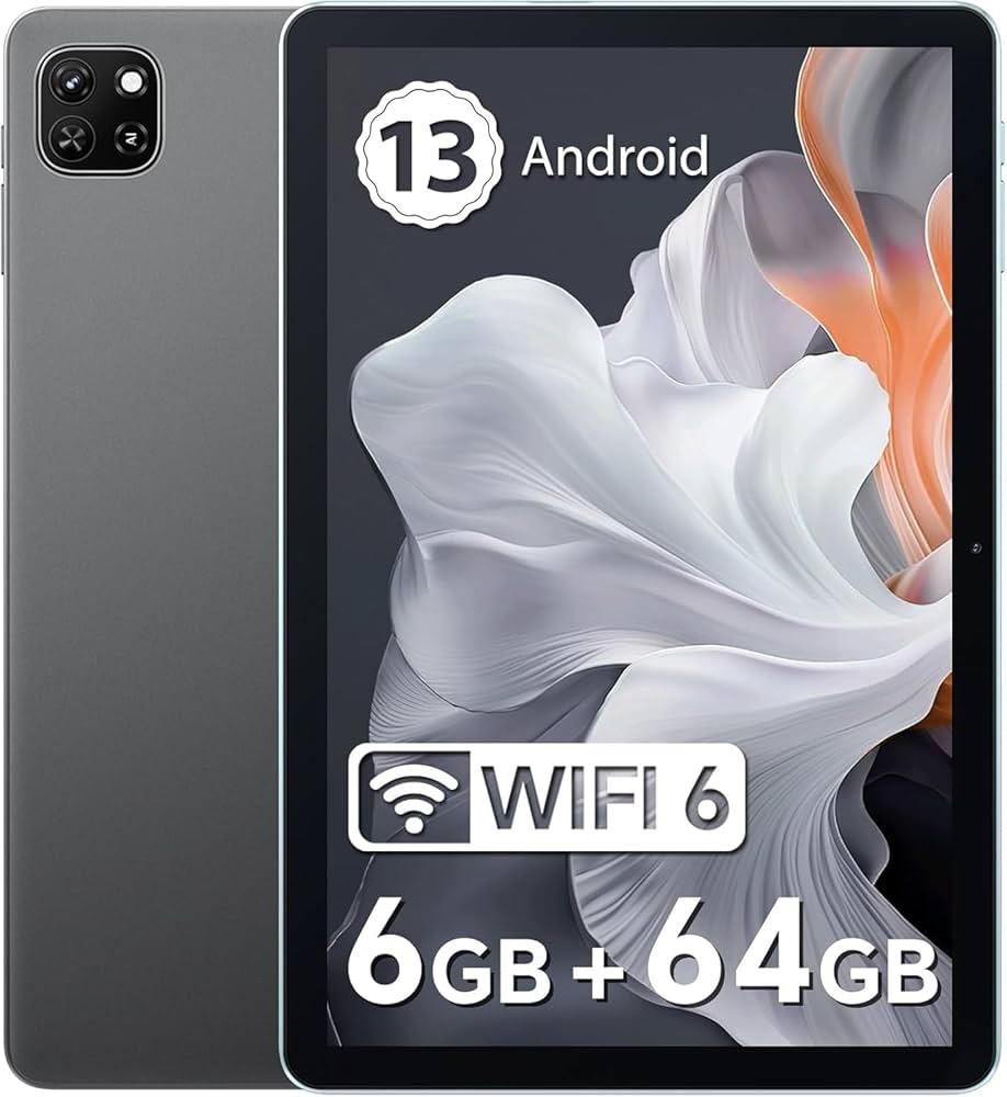 Oscal Pad 50 – 10” Wi-Fi Tablet, 6GB RAM + 64GB Storage (Expandable to 2TB), 5100mAh Battery – Meteorite Grey