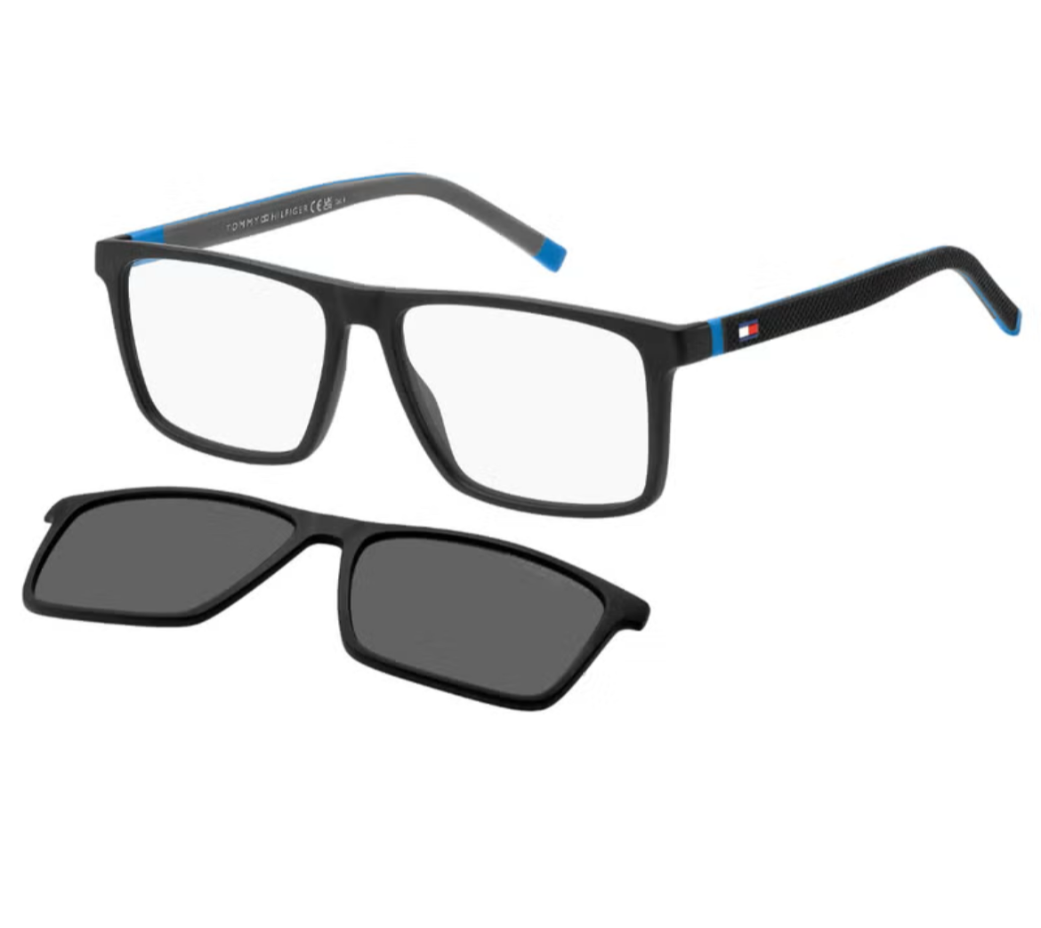 Tommy Hilfiger Men's UV Protection Sunglasses Th 2086/Cs Matt Black 41.2 - Lens Size: 56 Mm