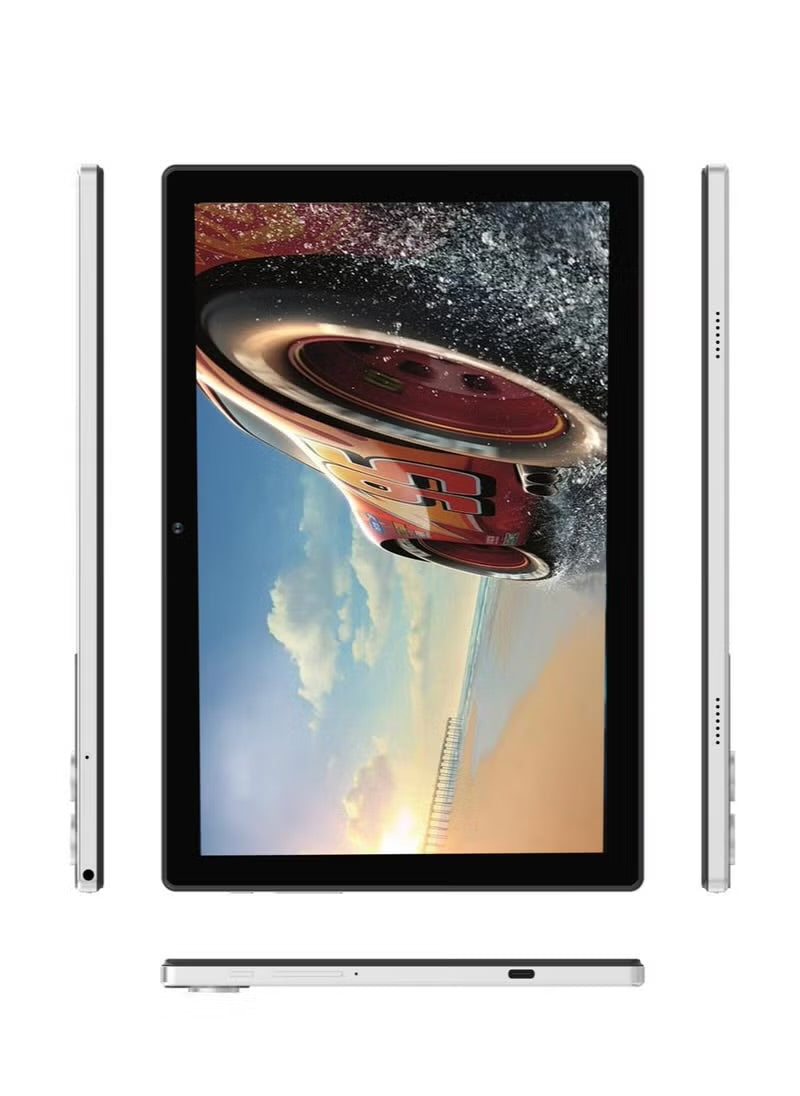 Heatz H10 Premium Tablet – 10.1” Display, 8GB RAM + 512GB Storage, 5G Network – With Wireless Keyboard & Mouse (Silver)