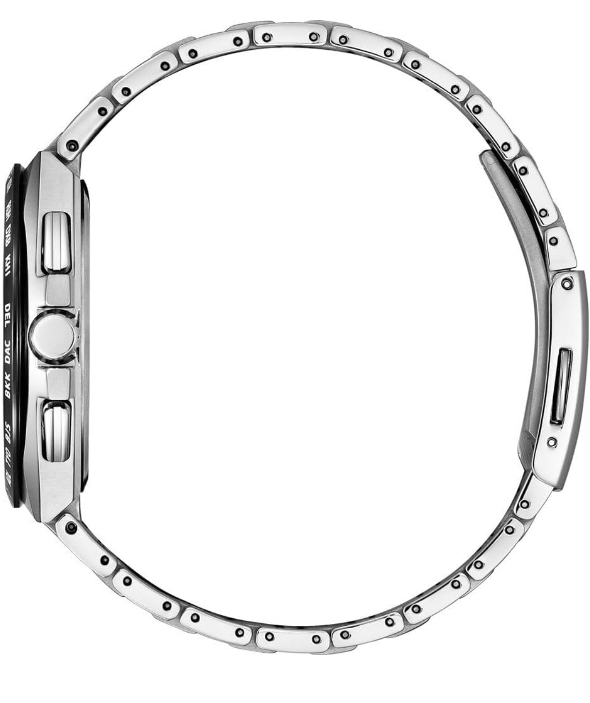 CITIZEN Titan Men's Watch Eco-Drive Solar Radio-Controlled Chronograph with Titanium Link Strap AT8238-84A