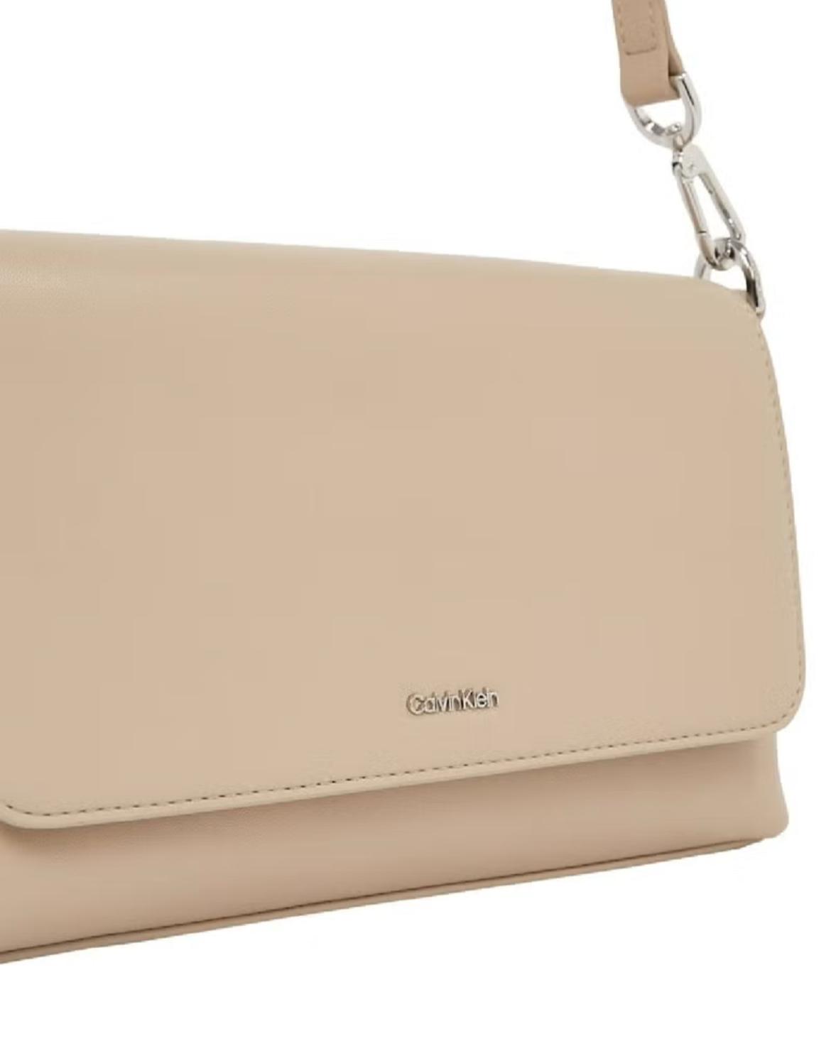 Calvin Klein Women's Convertible Shoulder Bag - Faux Leather, Beige