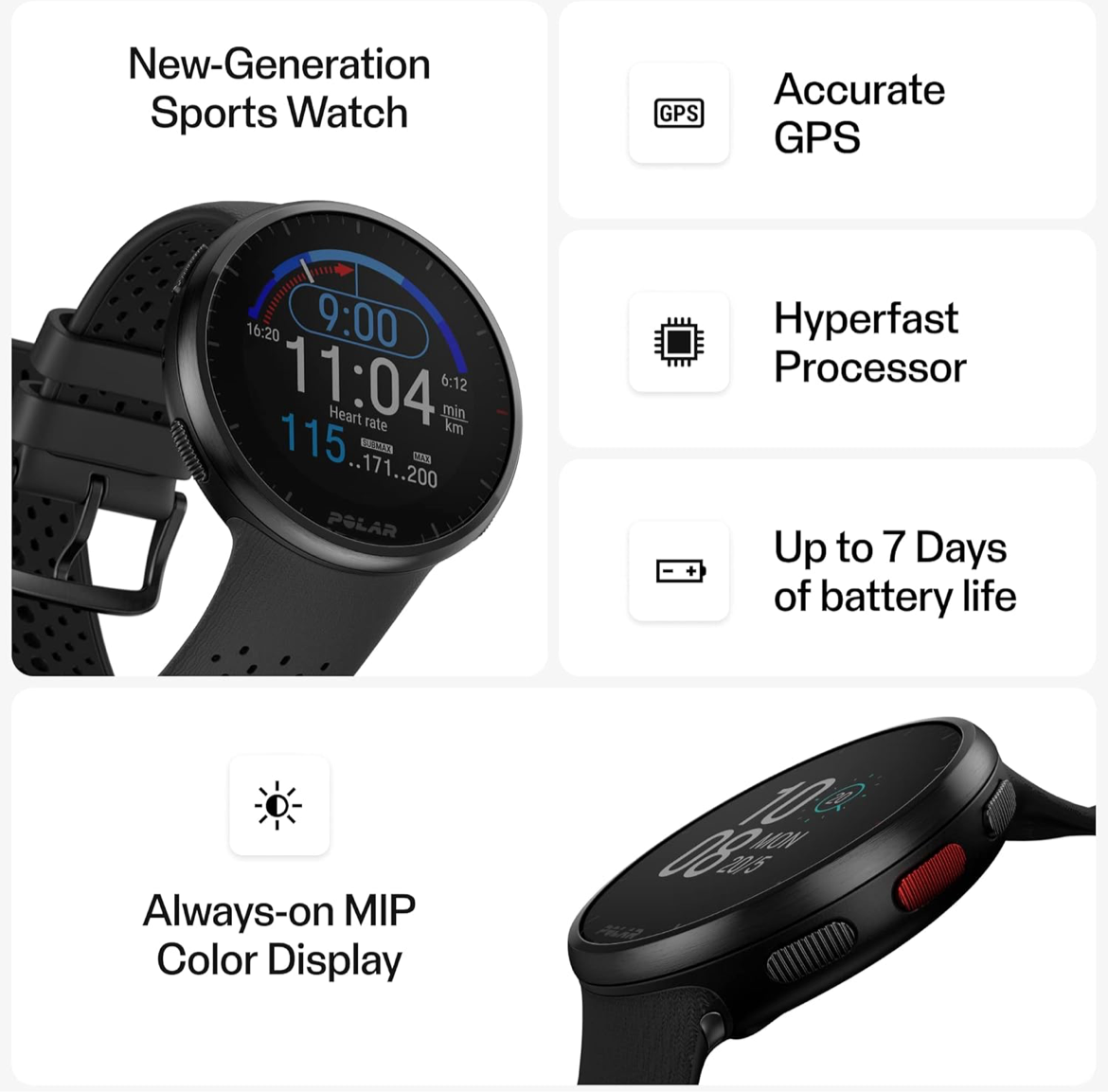 Polar Pacer Pro Advanced GPS Running Watch