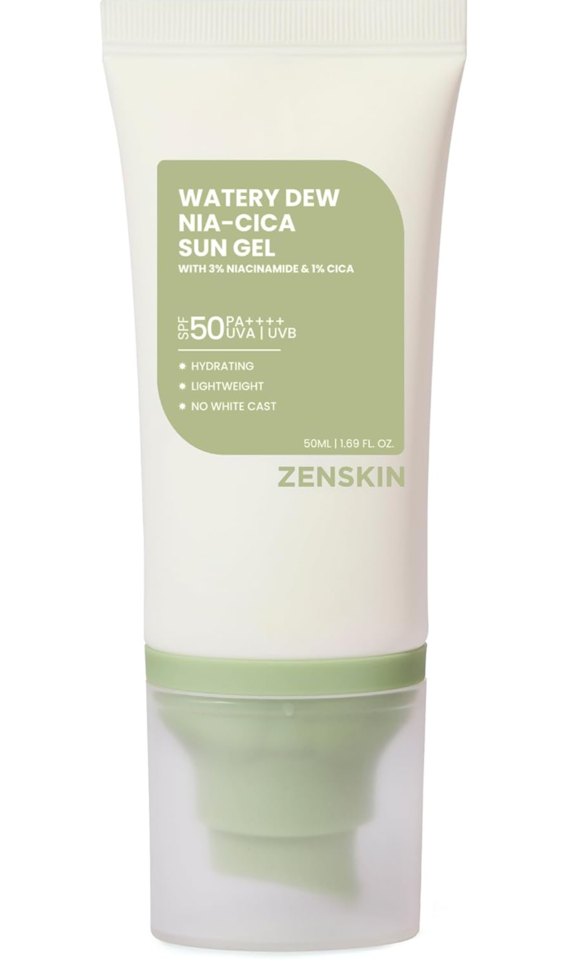 ZENSKIN Watery Dew Nia-Cica Sun Gel with SPF 50+
