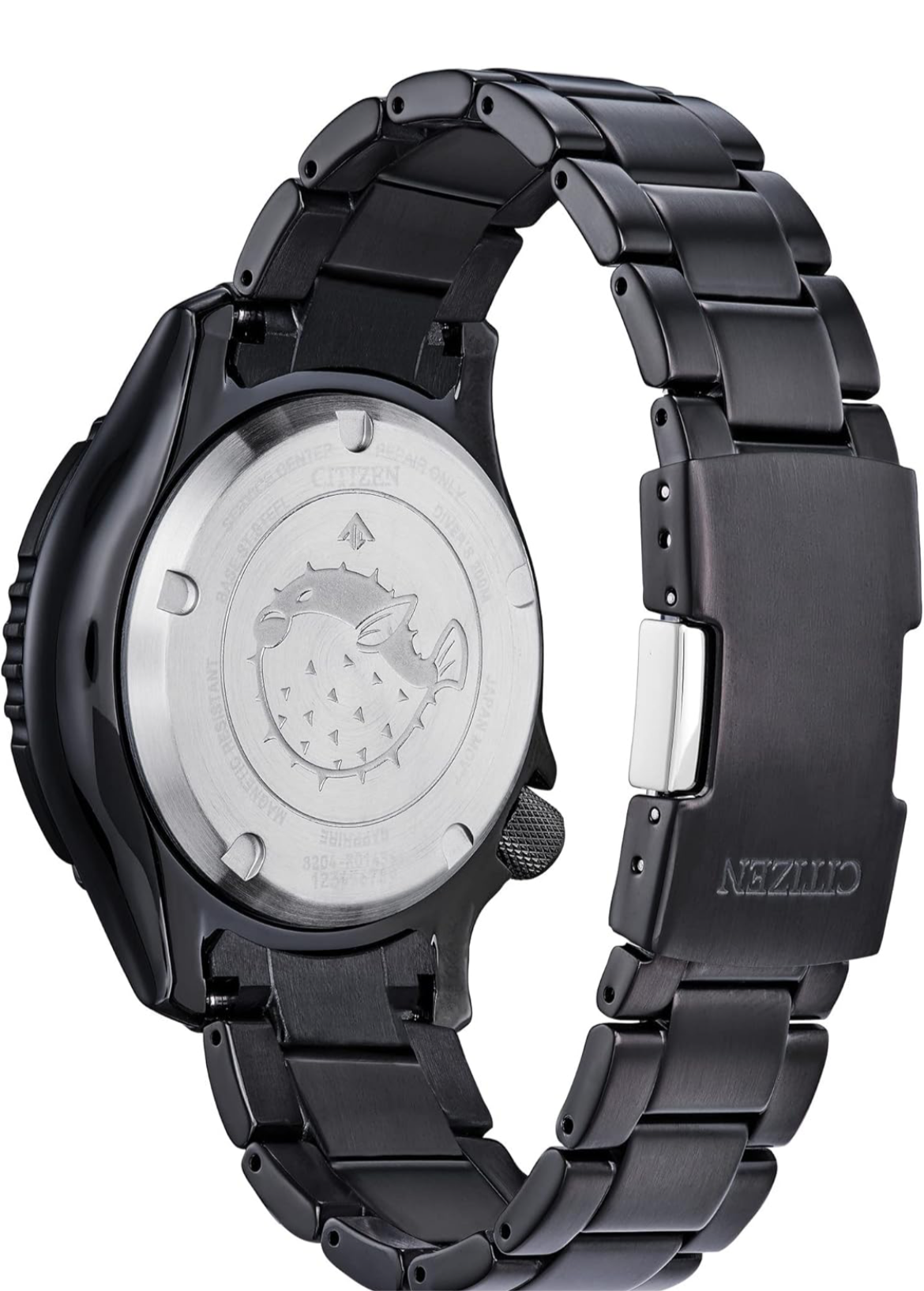Citizen Men's Eco-Drive Promaster Dive Automatic Black IP Stainless Steel Watch with Rotating Bezel Model NY0155-58X