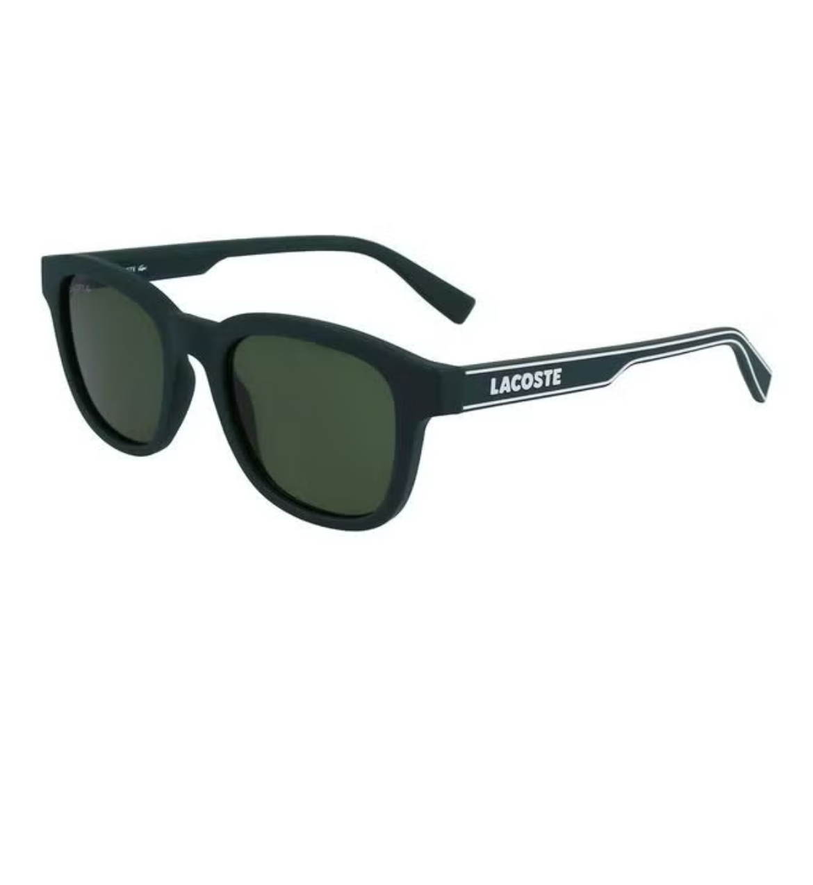 Lacoste Men's Full Rim Injected Modified Rectangle Sunglasses L966S 5020 (301) Matte Green