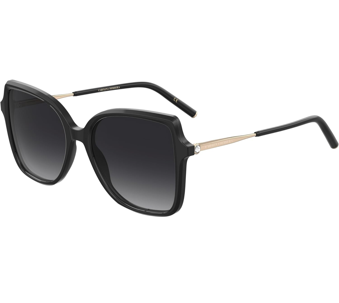 CAROLINA HERRERA SUNGLASSES HER 0179/S BLACK GOLD 55/17/145 WOMENS