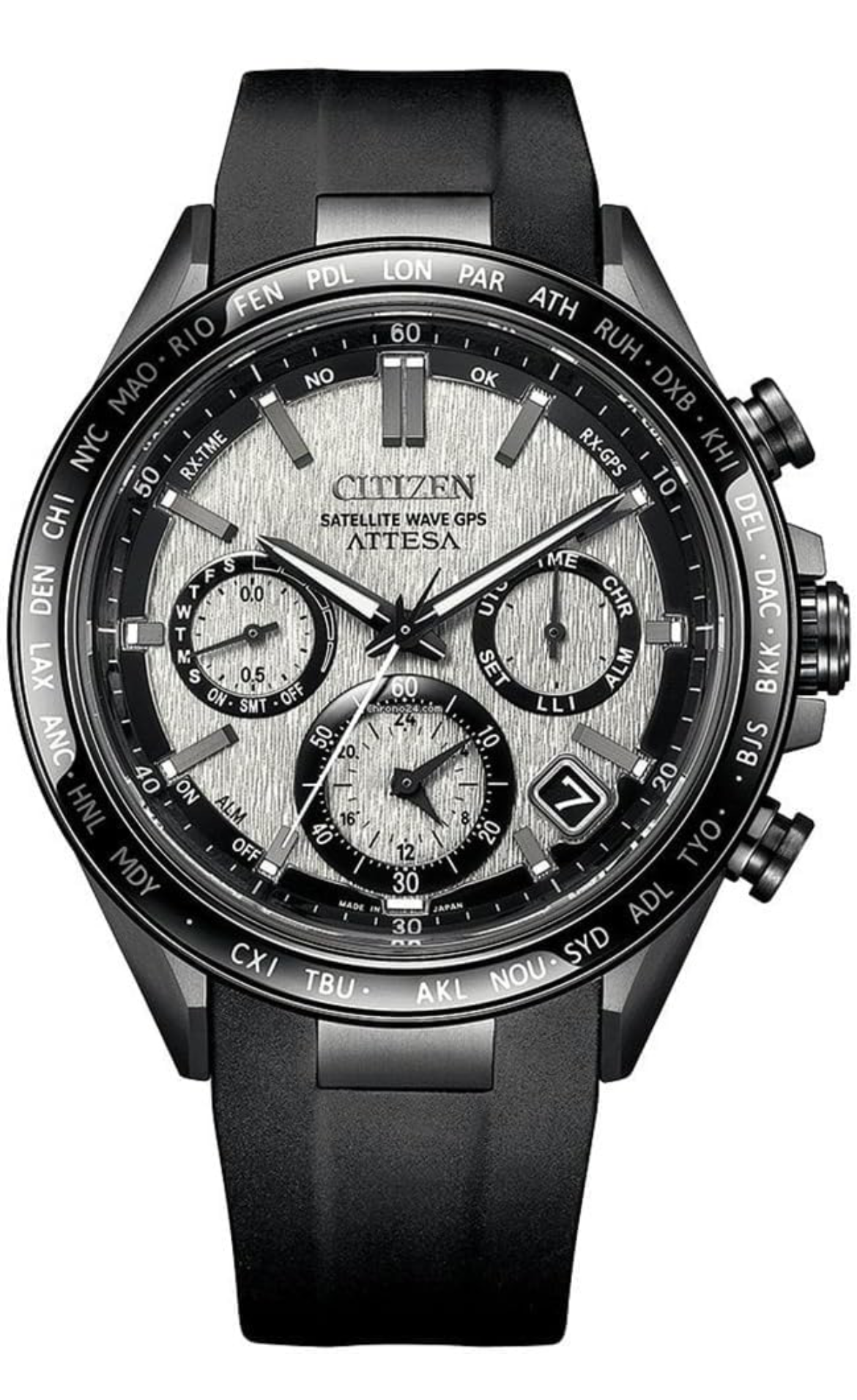 Citizen Men's Chronograph Eco-Drive Watch with Rubber Strap CC4055-14H