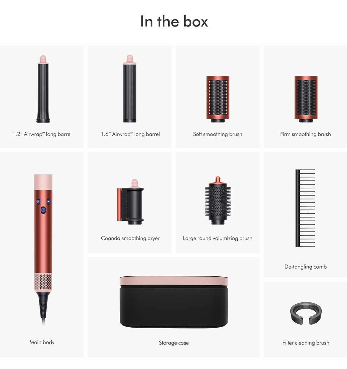 Dyson Special Edition Airwrap™ Complete Long Multi-Styler (Strawberry Bronze & Blush Pink) with Detangling Comb