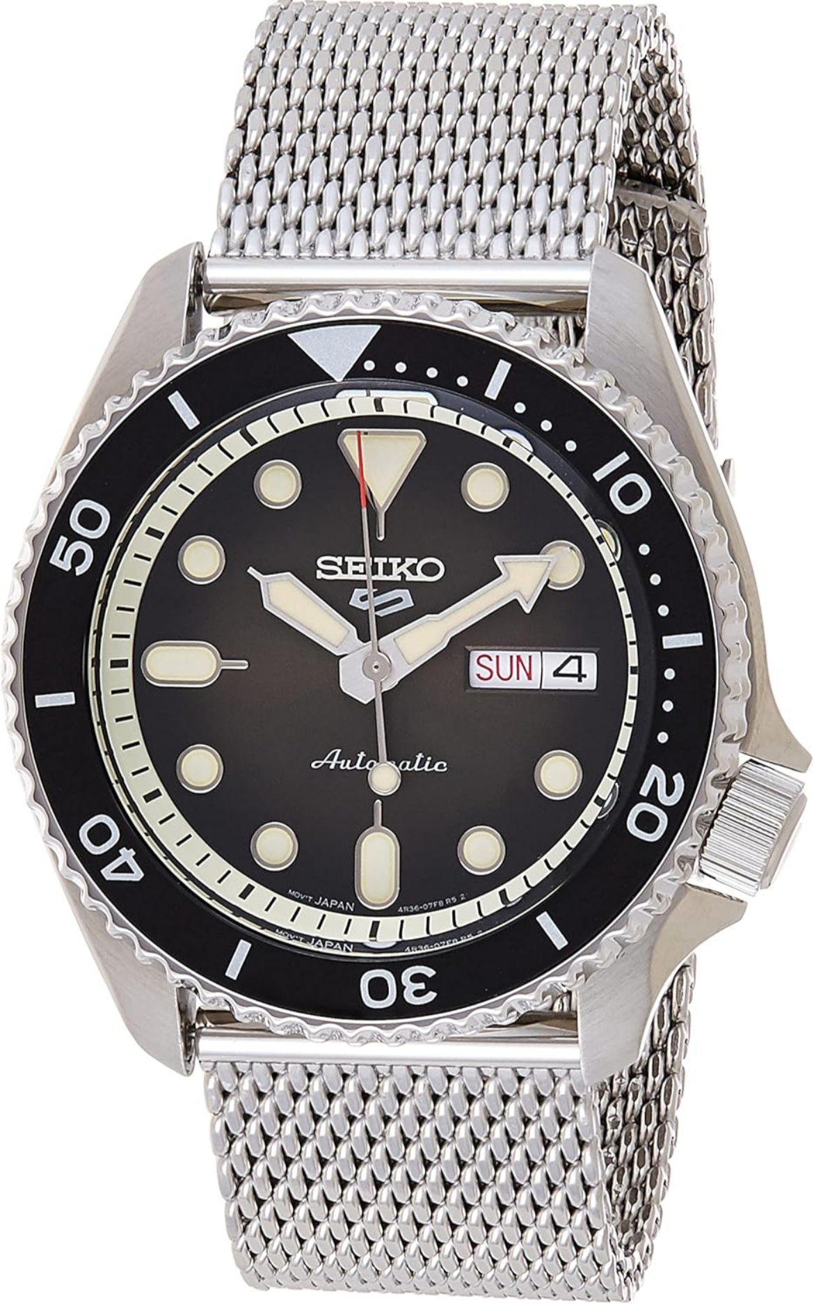 Seiko 5 Sports Men's Automatic Watch, Dark Grey
