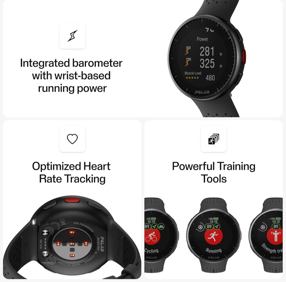 Polar Pacer Pro Advanced GPS Running Watch