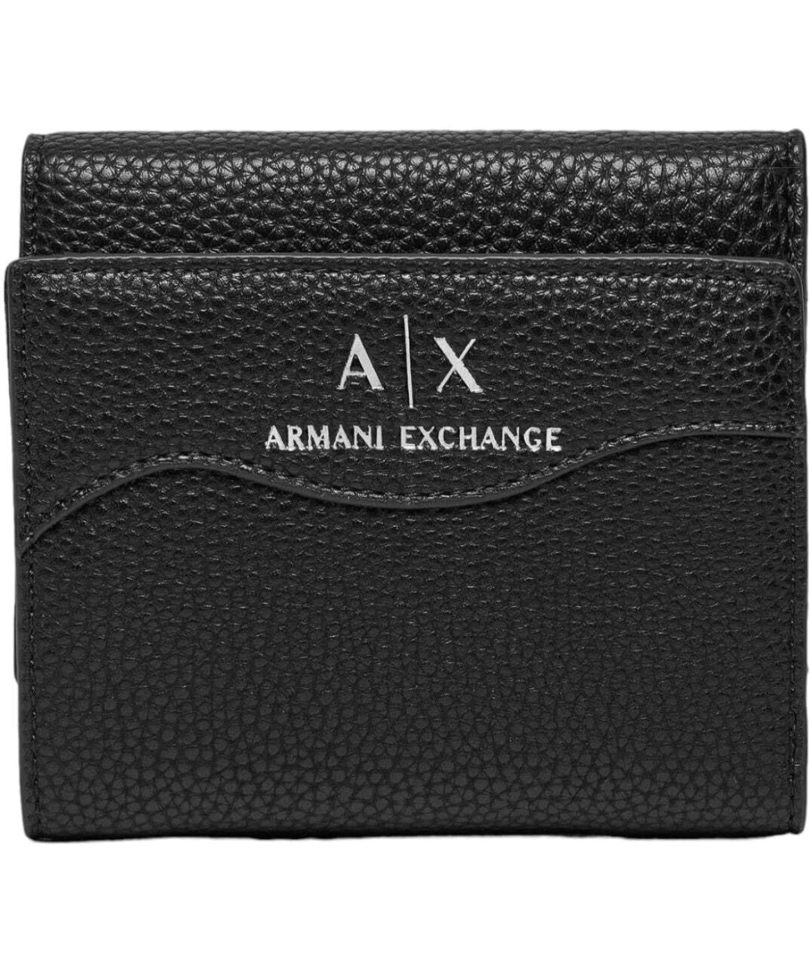 Armani Exchange Wave, Women's Bi-Fold Wallet, Black,