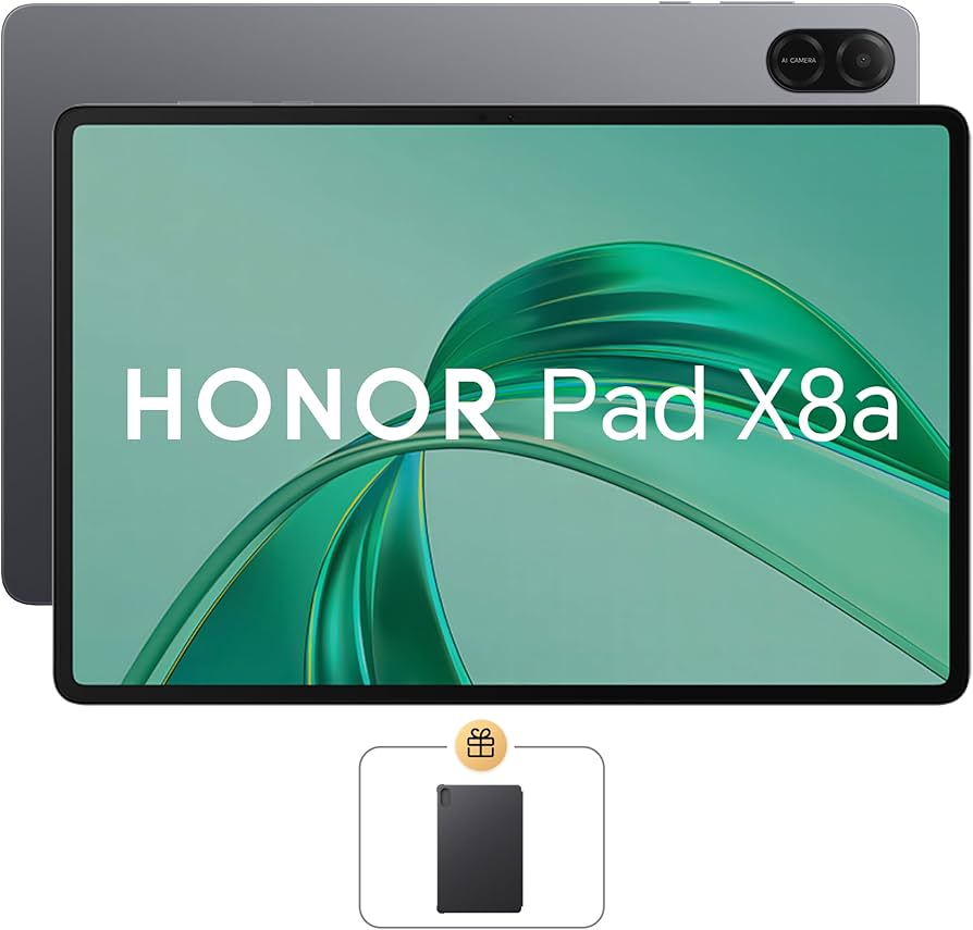 HONOR Pad X8a – 11” Wi-Fi Tablet, 4GB RAM, 128GB ROM – Space Grey + FREE Flip Cover
