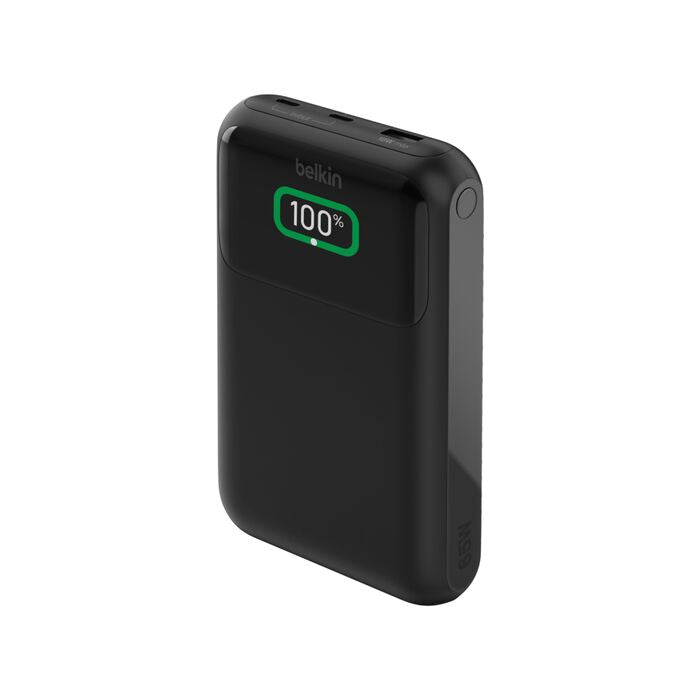 Belkin BoostCharge Pro 3‑Port Laptop Power Bank 20K – 65W PD, USB‑C & USB‑A | Fast Charging Portable Charger (Black)