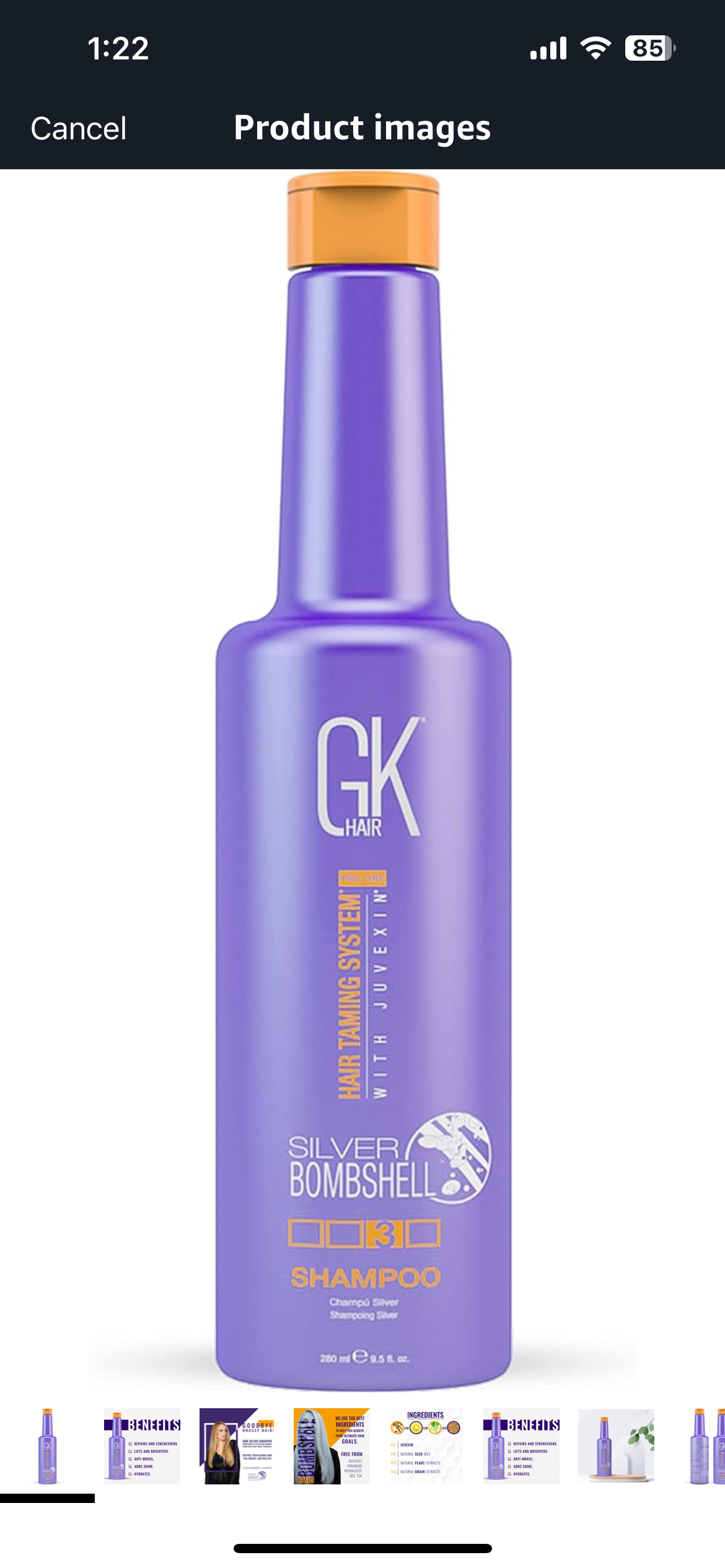 GK HAIR Global Keratin Silver Bombshell Purple Shampoo