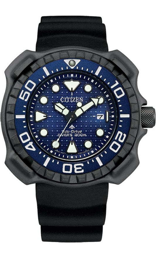 Citizen Men's Analogue Eco-Drive Watch with Rubber Band Promaster Marine
