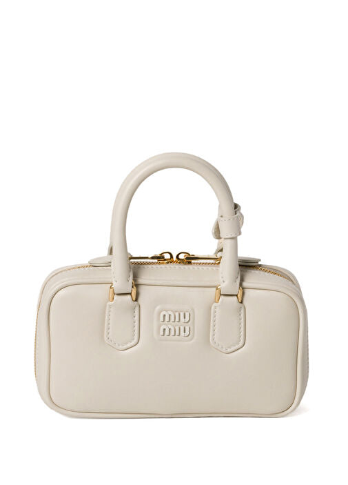 Miu Miu Arcadie Leather Bag – White (Matelassé Nappa Leather)