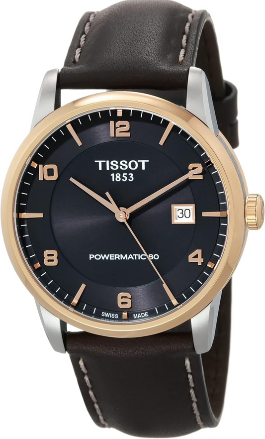 Tissot Mens Luxury 316L Stainless Steel case with Rose Gold PVD Coating Automatic Watch T0864072606700