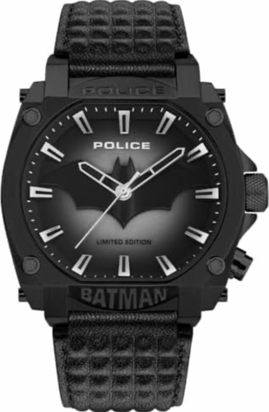 Police Forever Batman Limited Edition Genuine Leather Gents Watch With Stainless Steel Case