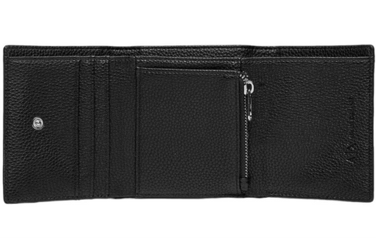 Armani Exchange Wave, Women's Bi-Fold Wallet, Black,