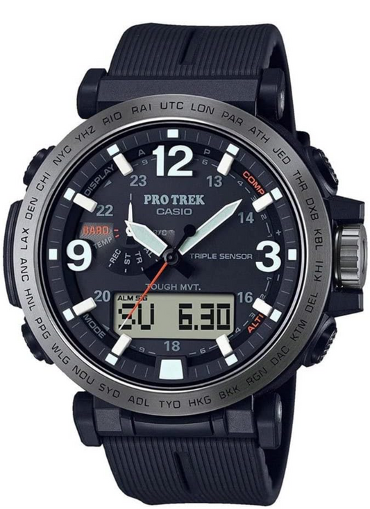 Casio Men's Analogue-Digital Quartz Watch with Plastic Strap PRW-6611Y-1ER, Black, strap 51,6MM