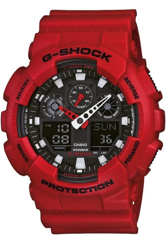 Casio G-Shock Watch GA-100 Men - Red