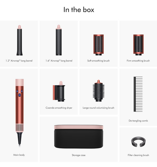 Dyson Special Edition Airwrap™ Complete Long Multi-Styler (Strawberry Bronze & Blush Pink) with Detangling Comb