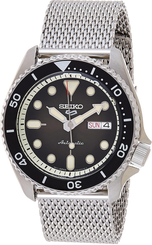 Seiko 5 Sports Men's Automatic Watch, Dark Grey