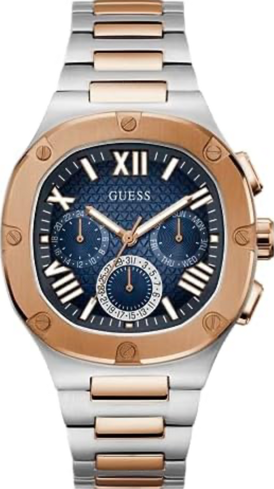 GUESS Multi-Tone and Blue Multifunction Watch