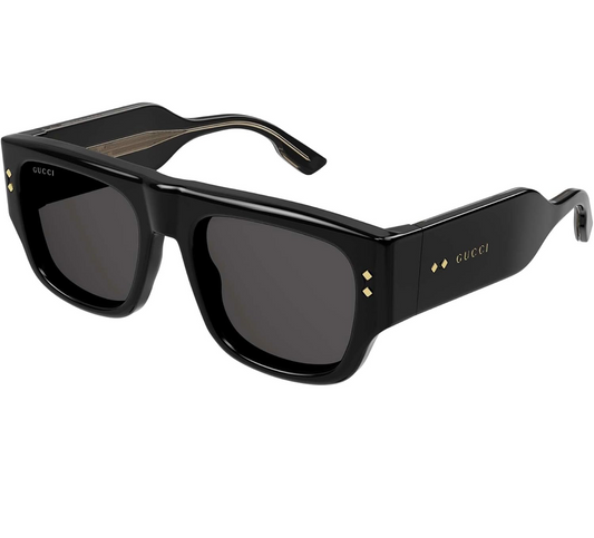GUCCI SUNGLASSES GG1262S BLACK-BLACK-GREY 54 MENS