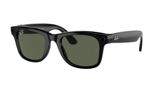 Ray-Ban Wayfarer RW4008 Large Matte Black Clear Graphite Green Transition Black