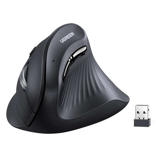 UGREEN Ergonomic Vertical Wireless Mouse – Black