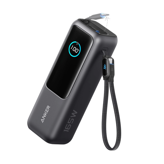 Anker 25,000mAh 165W Ultra-Fast Power Bank – Built-In & Retractable Cables