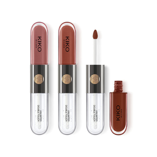 KIKO Milano Unlimited Double Touch Gift Set 01 | Lip Set with 3 Liquid Lipsticks with 2 Steps