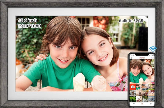 Frameo 15.6 Inch WiFi Digital Photo Frame, 1920x1080 FHD IPS Touch Screen