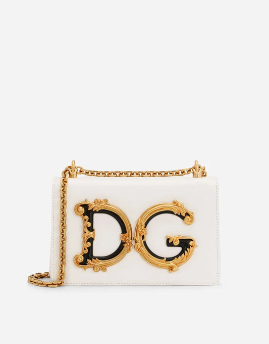 DG GIRLS NAPPA LEATHER SHOULDER BAG